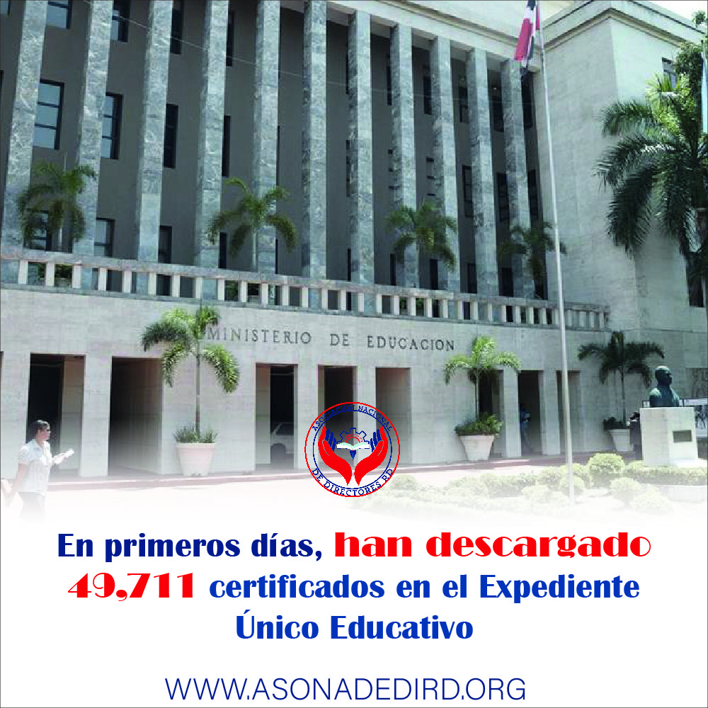 En primeros días, han descargado 49,711 certificados en el Expediente Único Educativo
